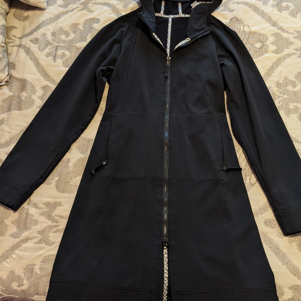 Lululemon Athletica Black Right As Rain Long Coat